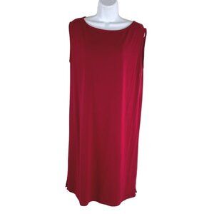 Eileen Fisher Dress Women's XS Sleeveless Red Viscose Spandex Flawed DR-1062‎